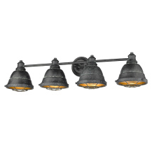 Golden 7312-BA4 BP - Golden Lighting Bartlett 4-light Vanity in Black Patina